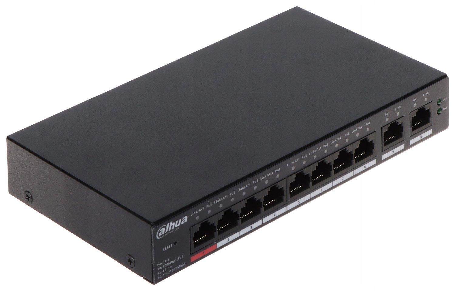 Switch PoE 8 portov CS4010-8ET-110 Dahua