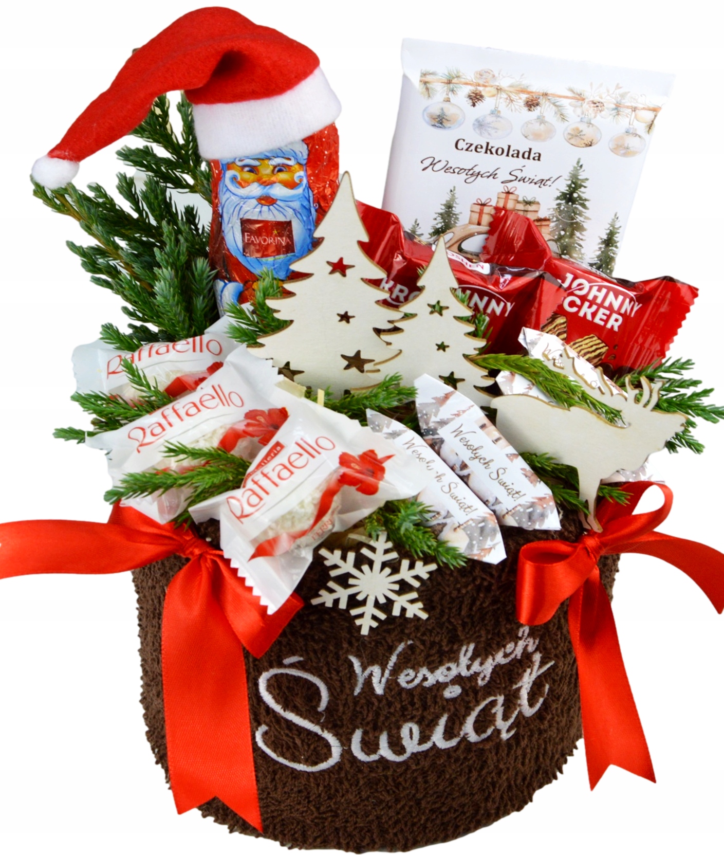 Dárkový koš na Vánoce Vánoční Sada sladkostí pod stromeček Dárek s1