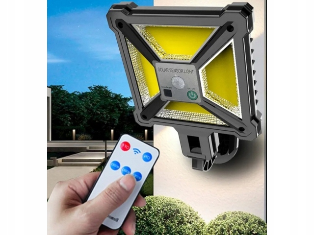 LAMPA SOLARNA LED Z CZUJNIKIEM RUCHU I ZMIERZCHU + PILOT Moc lampy 60 W