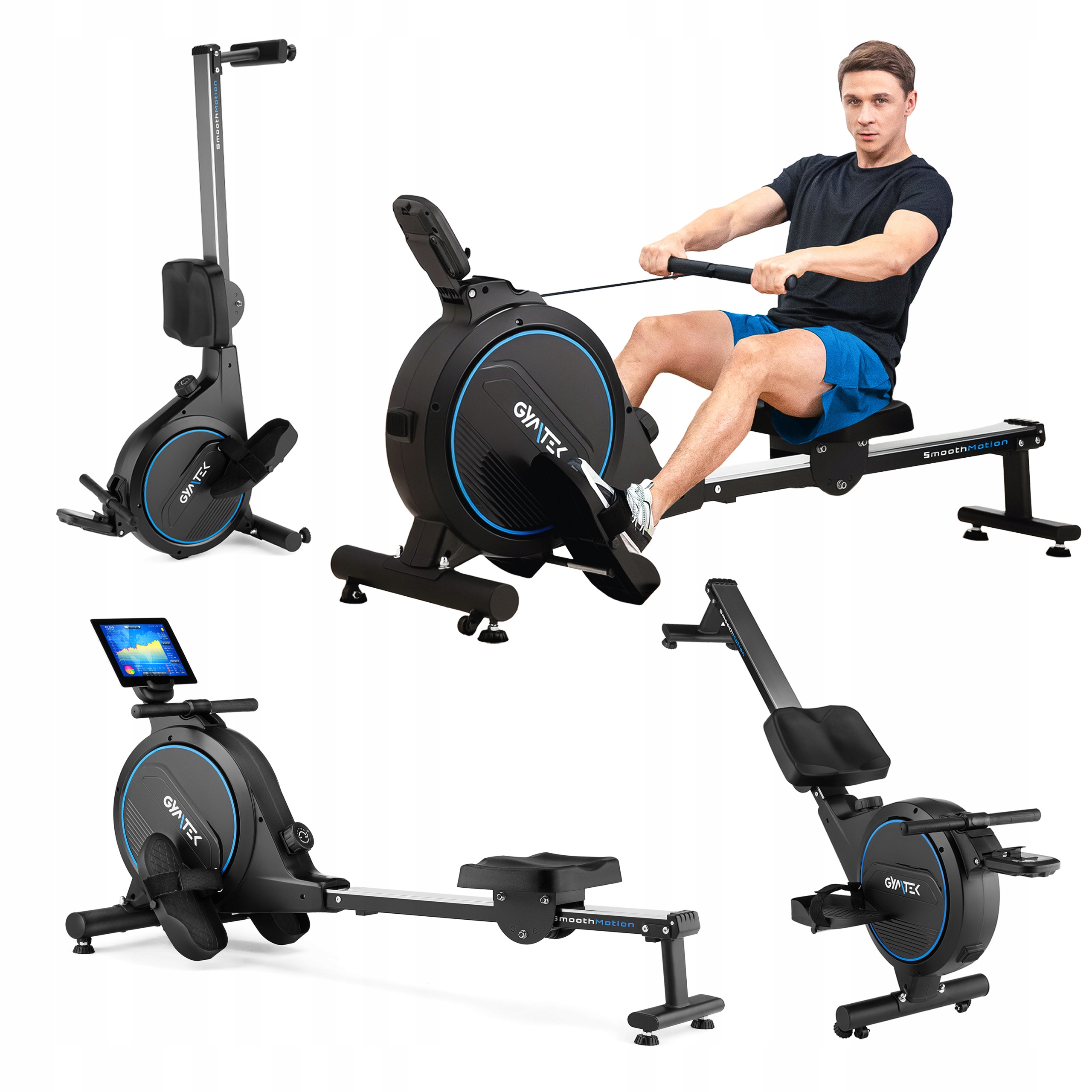 Wioślarz Do Ćwiczeń Magnetyczny Domowy Składany Ergometr Wioślarski XR800