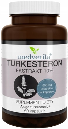 Turkesteron extrakt 500 mg 120 kapslí Medverita Nárůst svalové hmoty