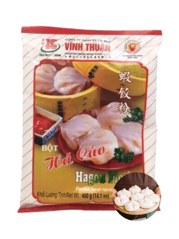 Rýžová škrobová mouka Hagou na knedlíky dim sum starch Vietnamská 400 g