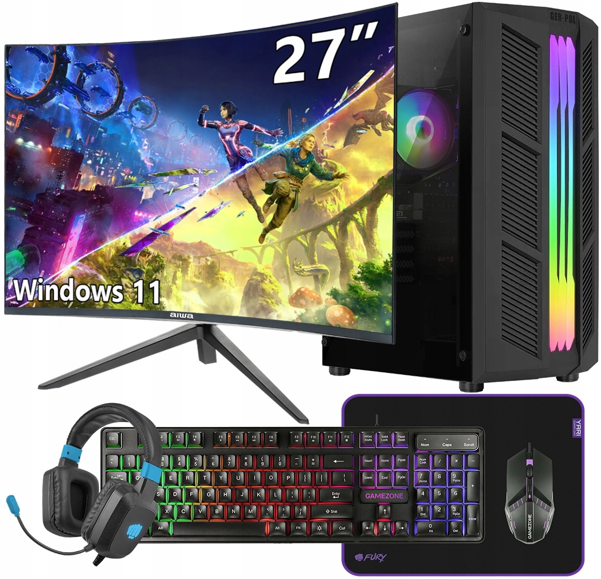 Počítač Core i7 Rx 7600 64GB DDR4 1TB Ssd Monitor 27"