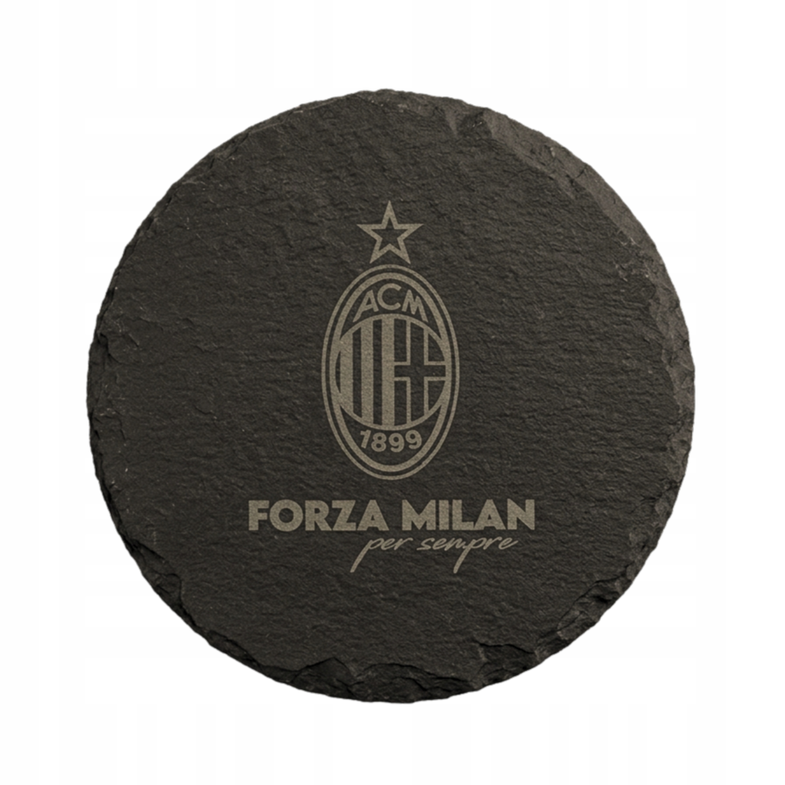 Podkładka Z Łupka 10cm z grawerem Ac Milan dla kibica