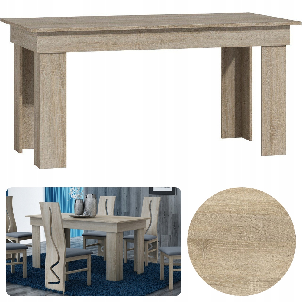 

Duży Stół Do Kuchni Salonu 160X80X75 Sonoma Madras