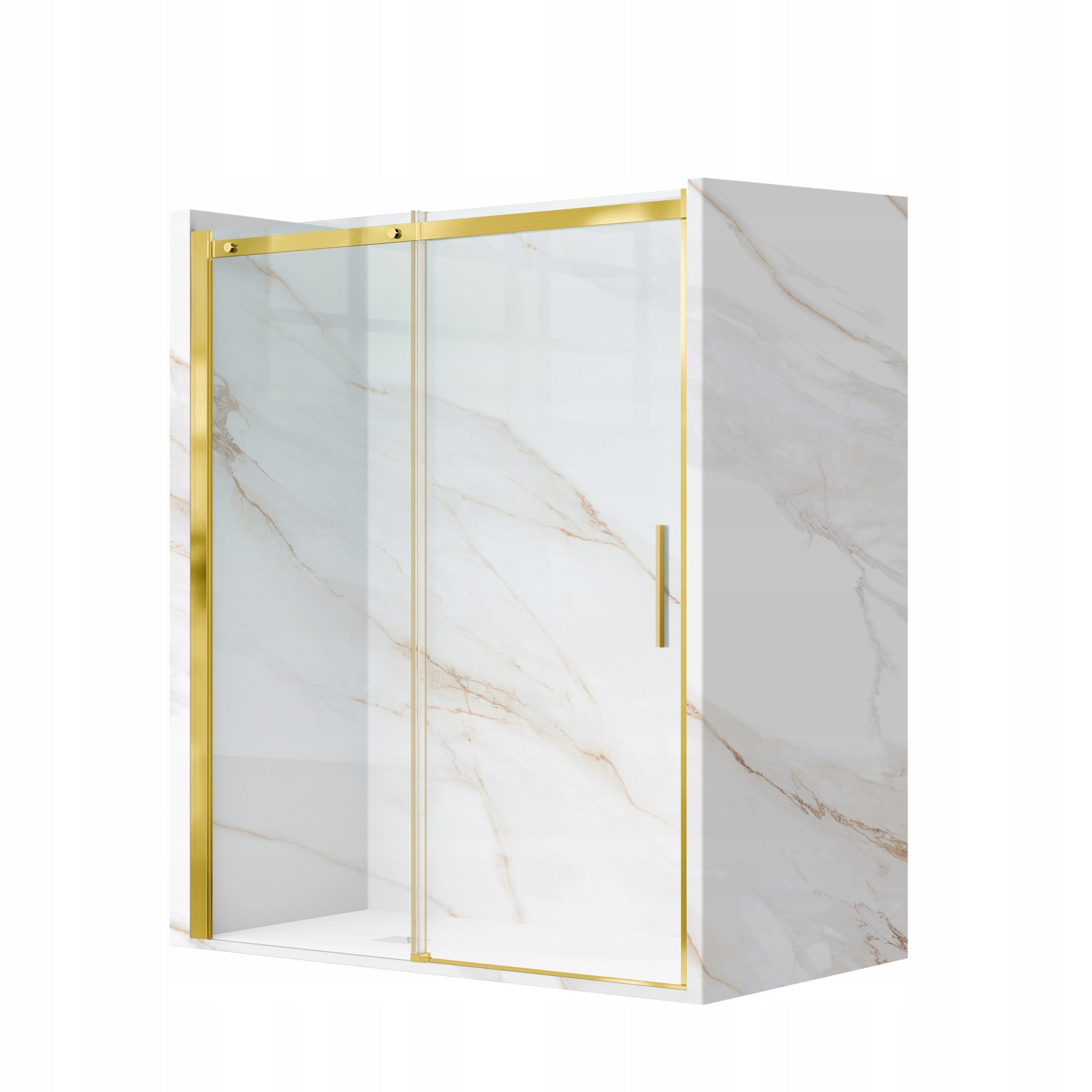 Balneo Sprchové dveře Porta, zlaté, posuvné, 100 cm, Easy Clean