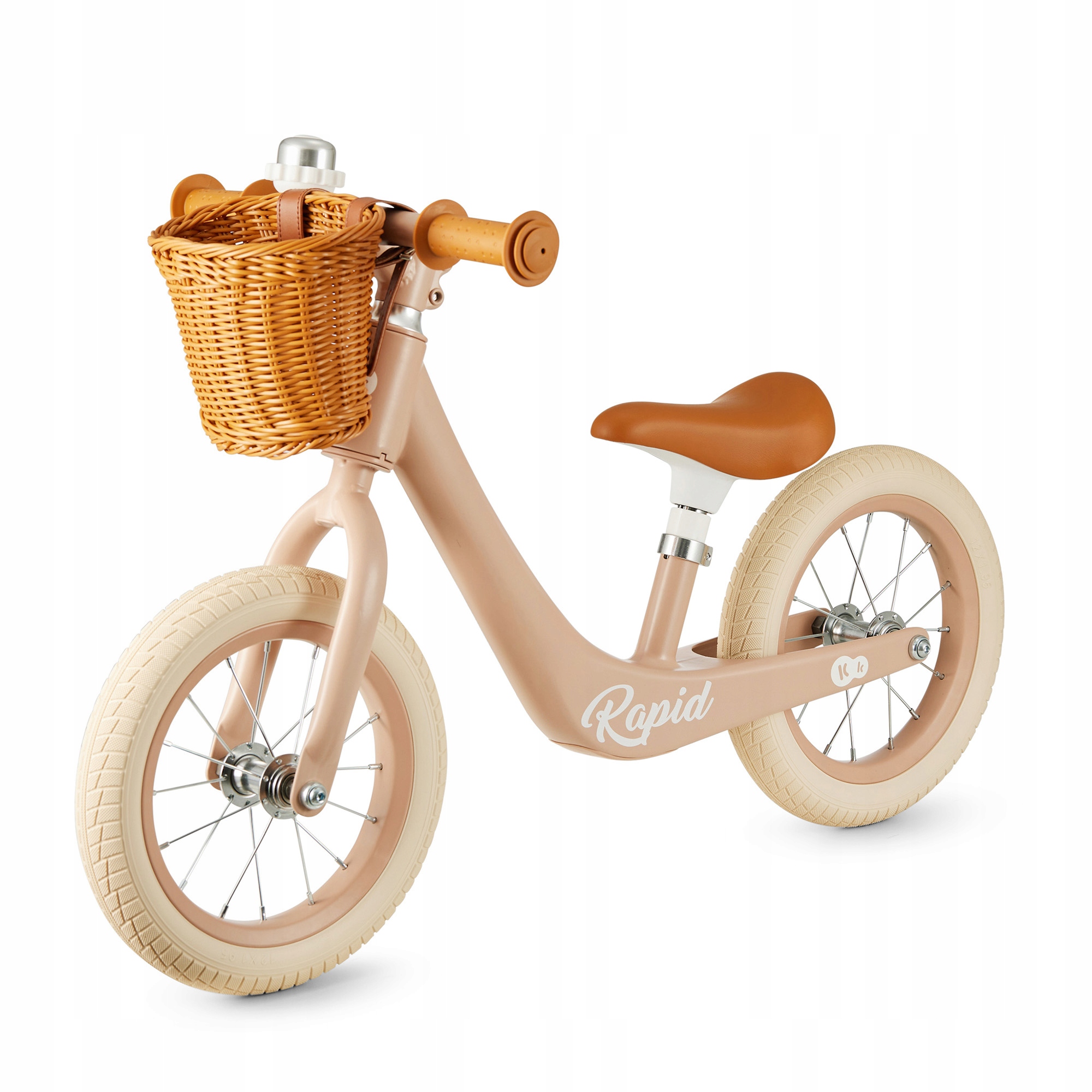 Kinderkraft Rowerek Biegowy Lekki Jeździk Biegówka Koszyk Rapid 2 Różowy