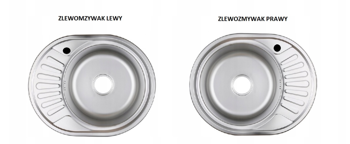 Zlewozmywak Stalowy Mikro Len 57x45x16+Syfon Kolor Inox