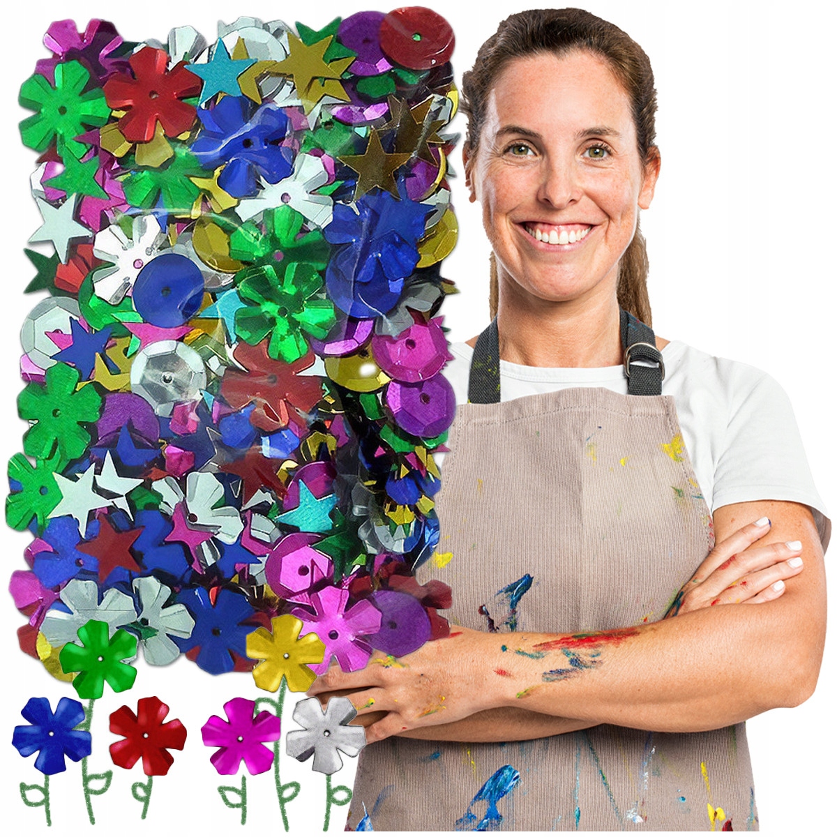 

Konfetti Metaliczne Ozdobne Dekoracyjne Cekiny 14g