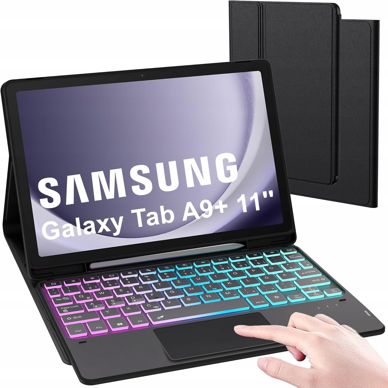 Etui z klawiaturą Galaxy Tab A9+ 11 Qwertz Rgb Trackpad