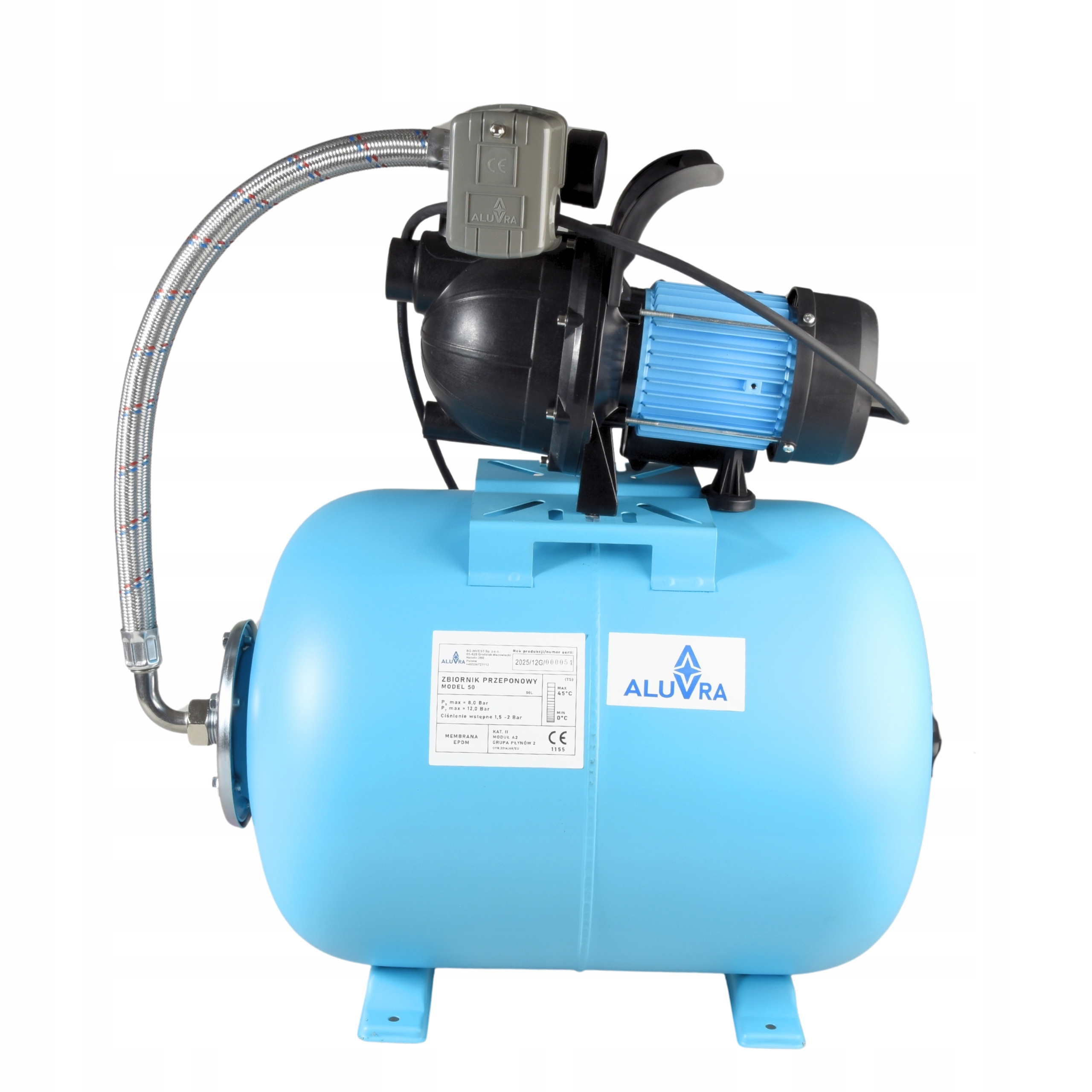 Hydrofor 50 L Nádrž Na Vodu Hydroforová Pumpa Handy 3600 Kompletná Sada