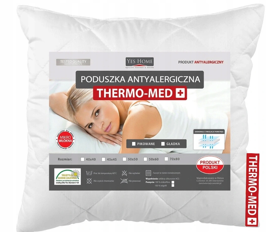 

Poduszka Antyalergiczna 40x40 Jaś Thermo-med 40/40