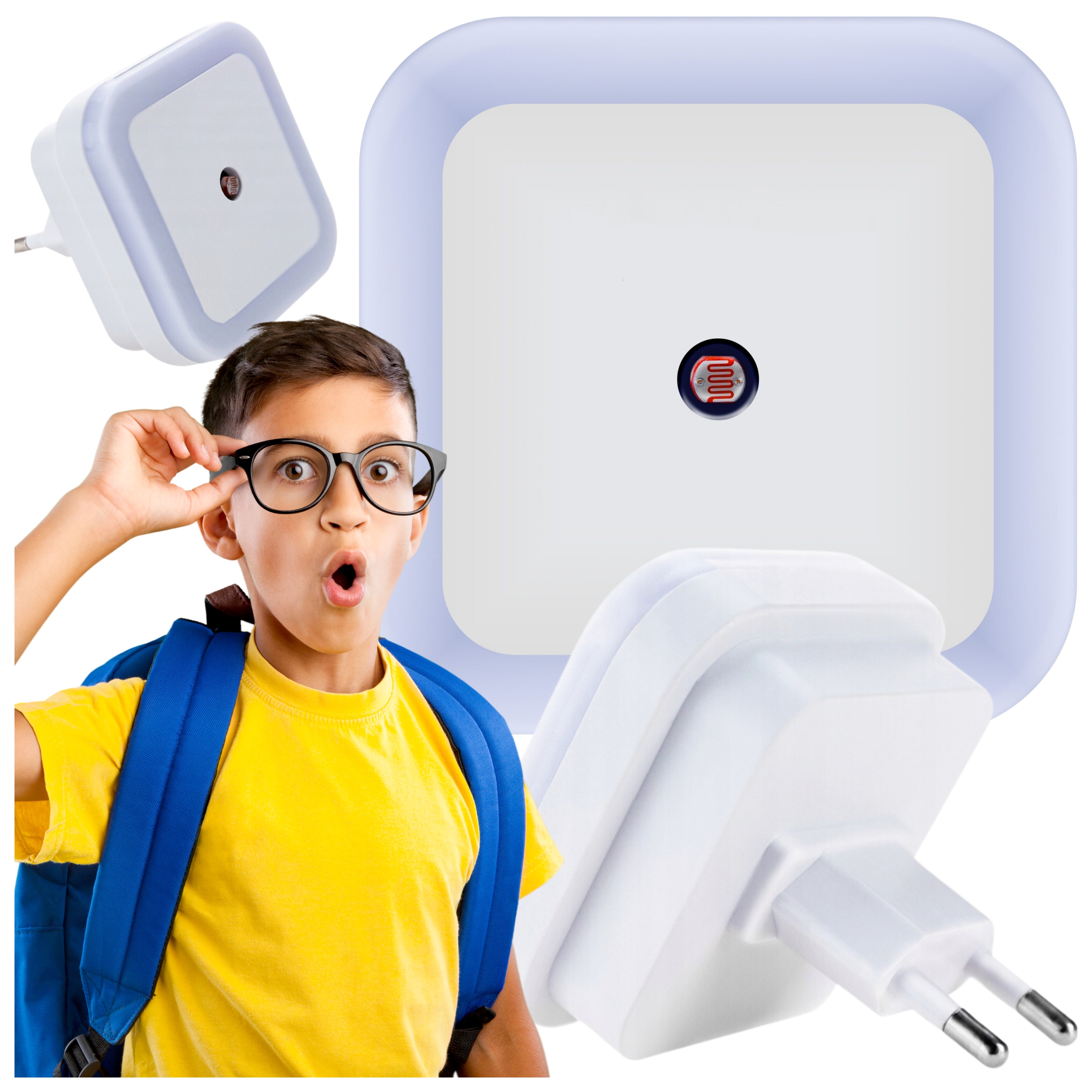 Lampka NOCNA Do Kontaktu Gniazdka Z Czujnikiem Zmierzchu LED 1W Dla Dzieci