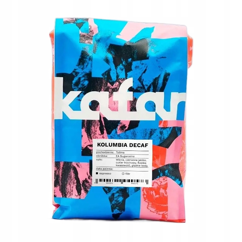 Káva zrnková Kafar Kolumbie Decaf 1 kg Specialty 100% Arabika bez kofeinu