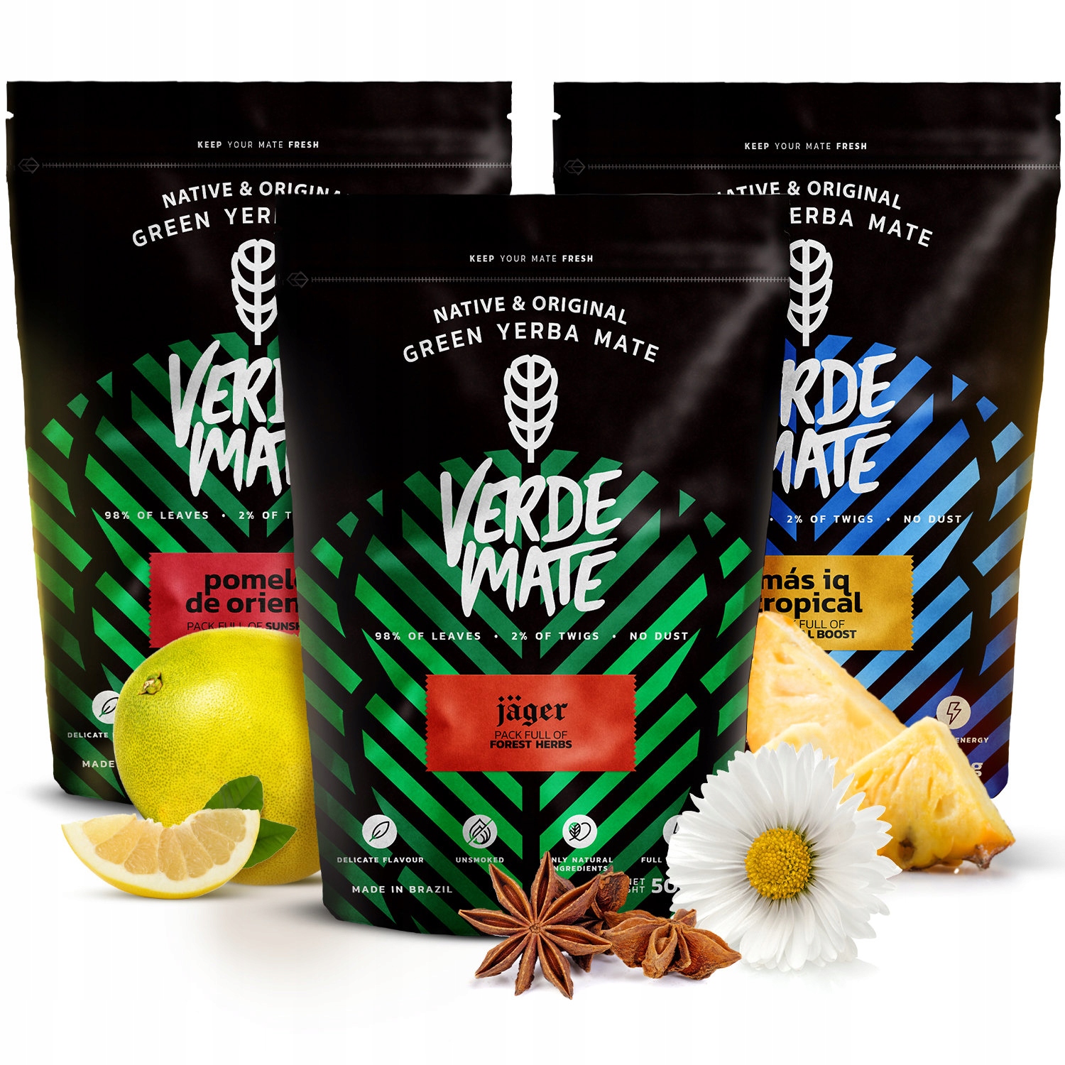 Sada Nejlepší Yerba Verde Mate Ovocná 3x500g