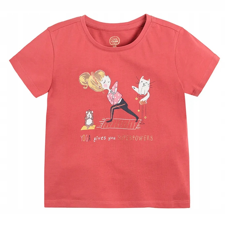 

Cool Club T-shirt dziewczęcy malinowy r 122