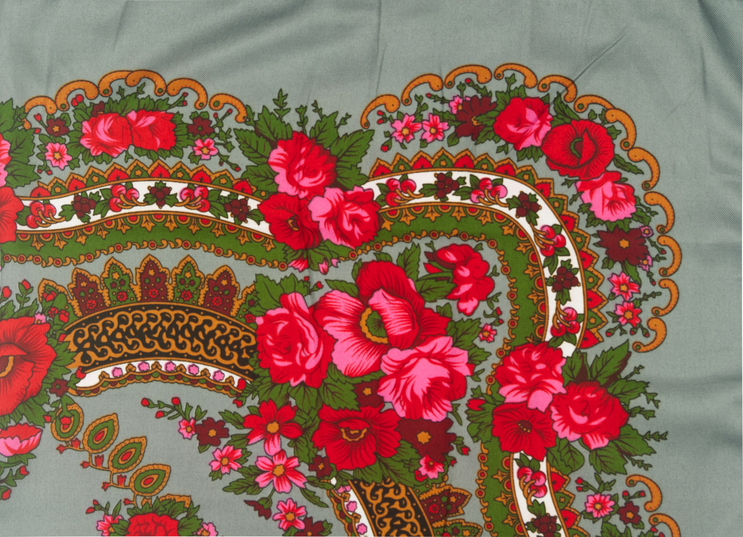 Chusta wzory folklorystyczne ludowe FOLK szara Marka inna