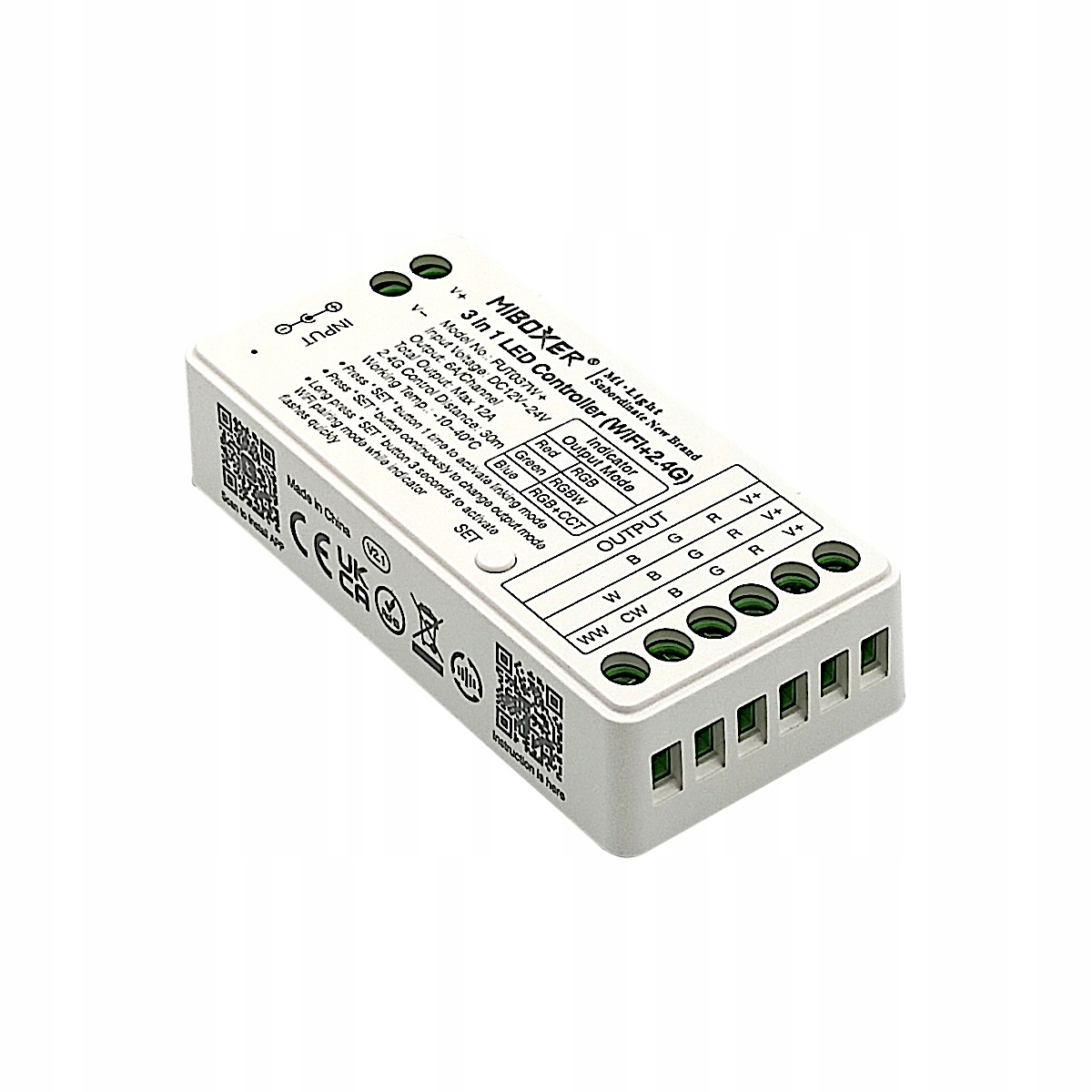 Led ovladač Rgb+cct Rgbw Rgb Tuya FUT037W+ MiLight 12A 3v1 WiFi Aplikace