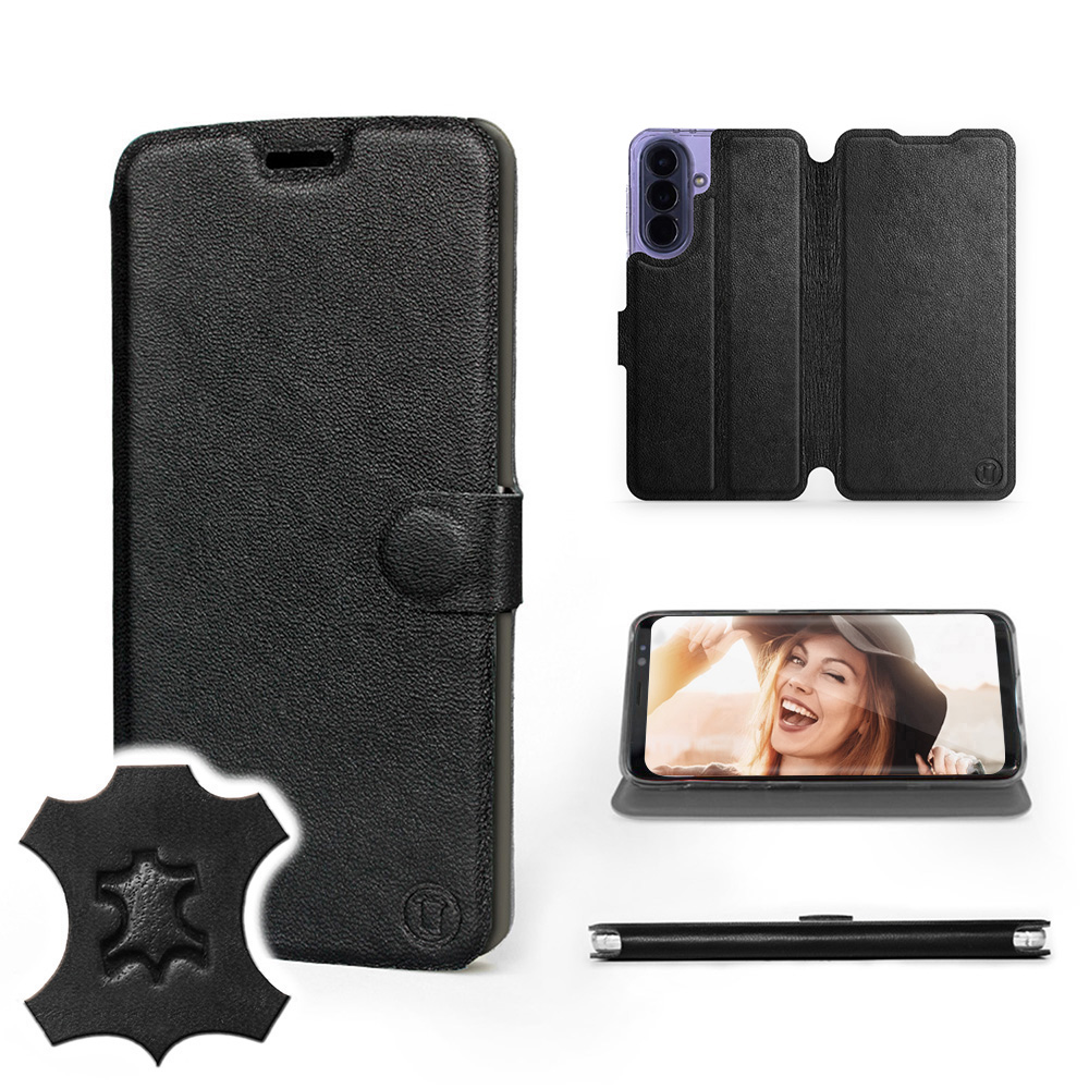 Etui Mobiwear do Samsung Galaxy A57 5G Black Lea