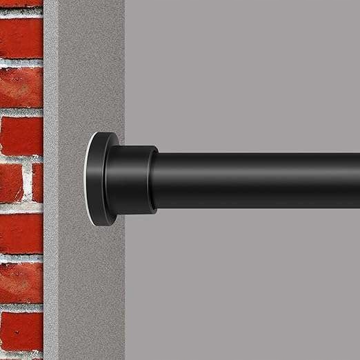 Rozpěrná tyč pro šatnu a sprchu teleskopická, neinvazivní, černá