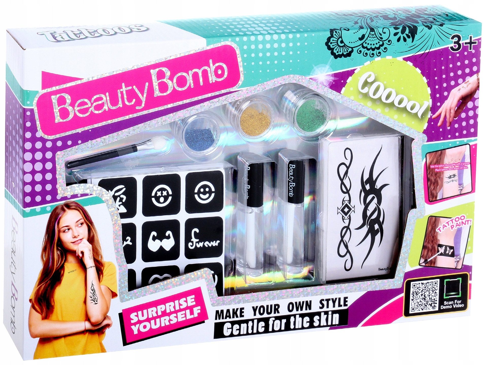 

Zestaw Do Robienia Tatuaży Szablony Brokat XXL