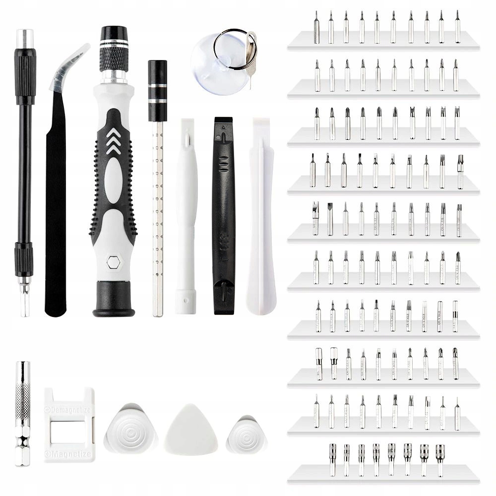 ZESTAW 115 NARZĘDZI SRWISOWYCH OTWIERAKI WKRĘTAKI BITY PĘSETY Kod producenta t073_01