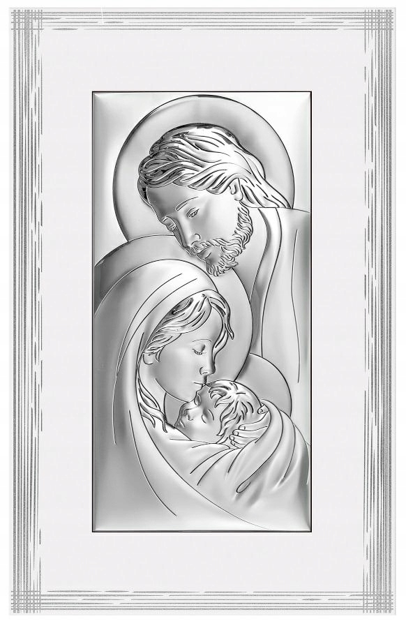 Strieborný obraz Svätá rodina Gravírovanie zdarma! 6380/2XFB