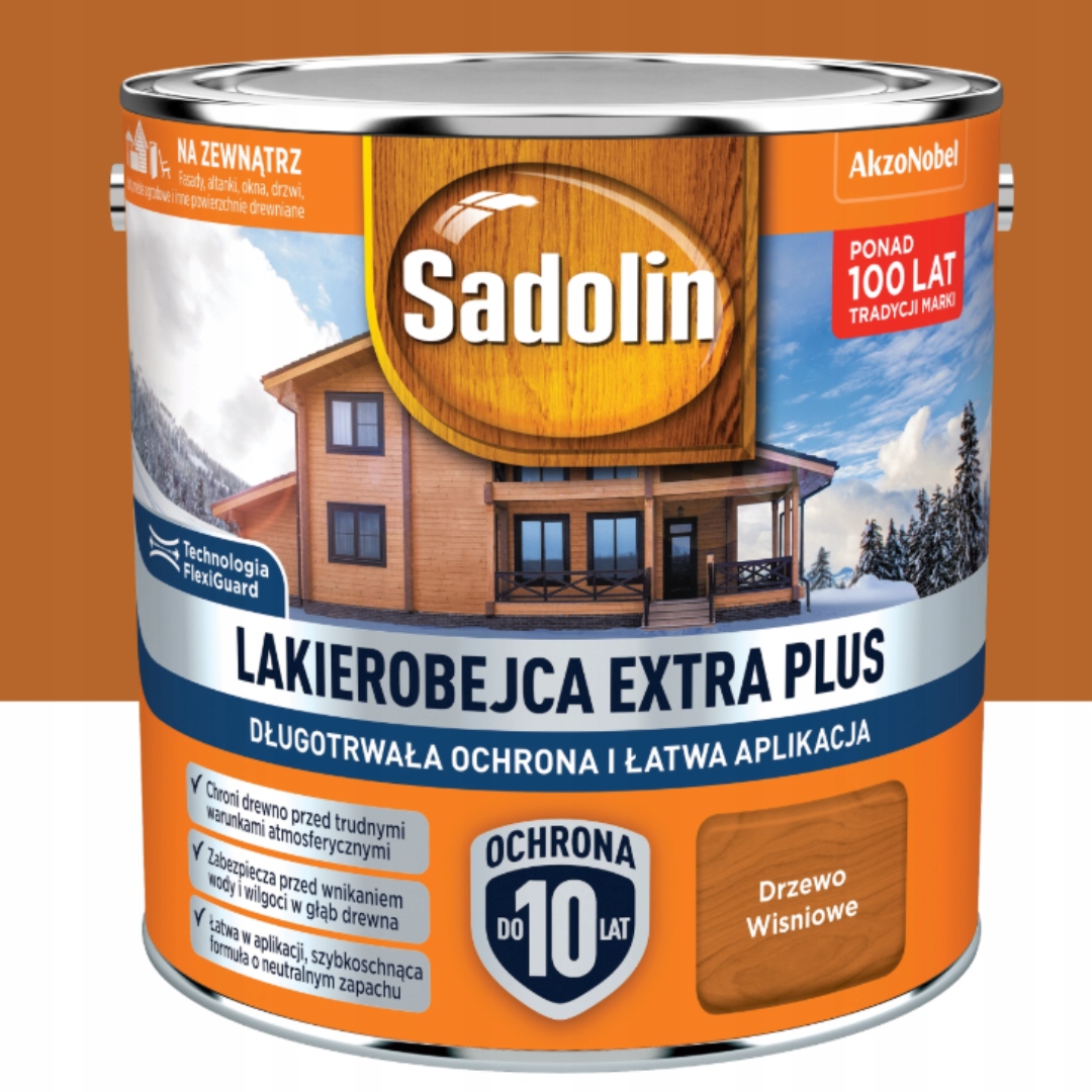 Sadolin Extra Plus Ochranný Lak Na Dřevo 2,5 L Třešňové Dřevo