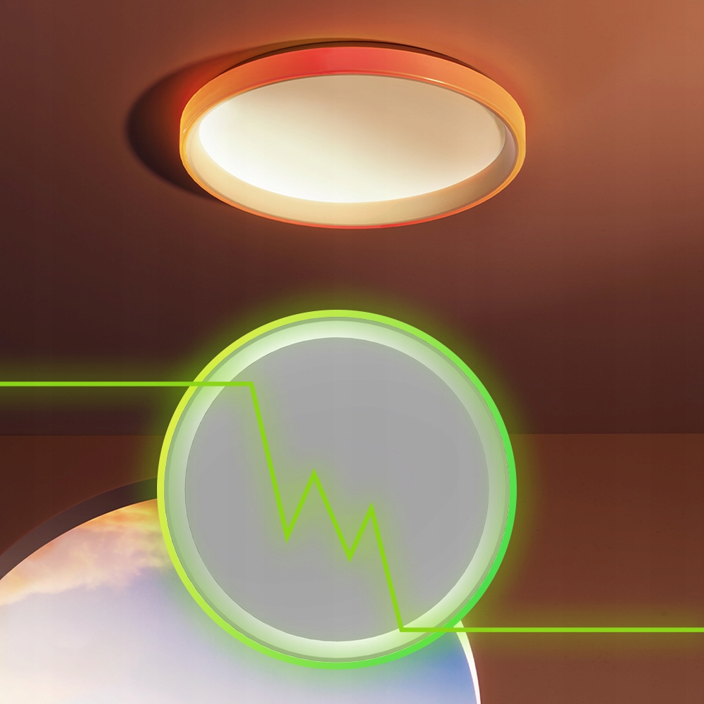 AQARA T1M INTELIGENTNA LAMPA SUFITOWA OŚWIETLENIE LED RGBIC ZIGBEE MATTER Rodzaj plafon