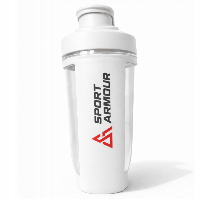 Shaker Sport Armour 500ml Biały Szczelny Szejker na Odżywki