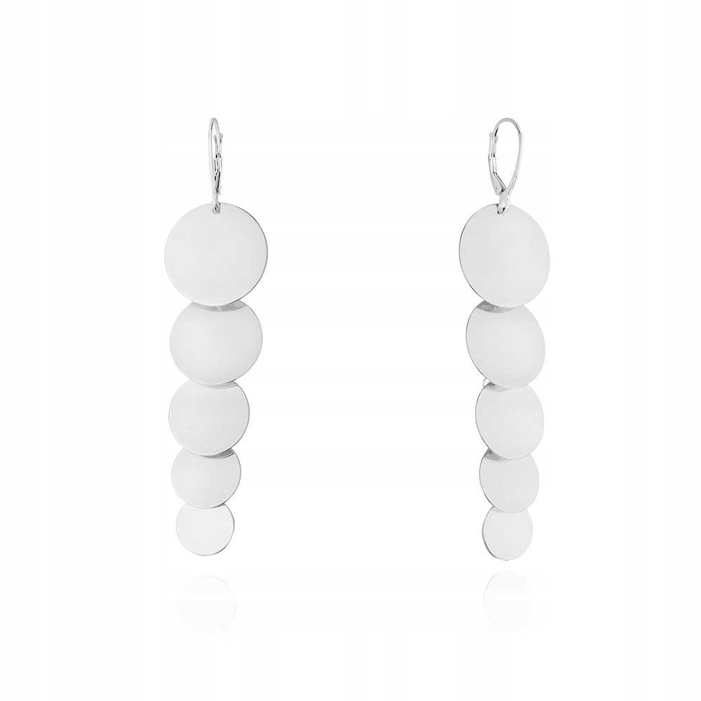 Stříbrné Dámské Náušnice ryzost 925 Visací Kruhy Kolečka s Anglickým Zapínáním