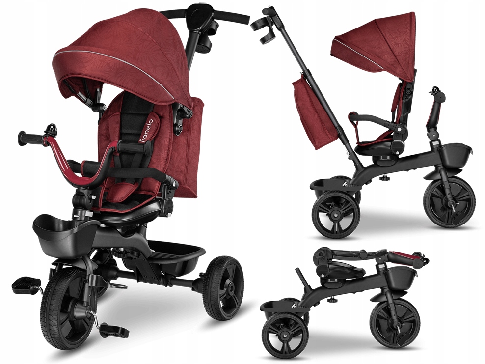 Rowerek Trójkołowy Lionelo Kori 2w1 Red Burgundy
