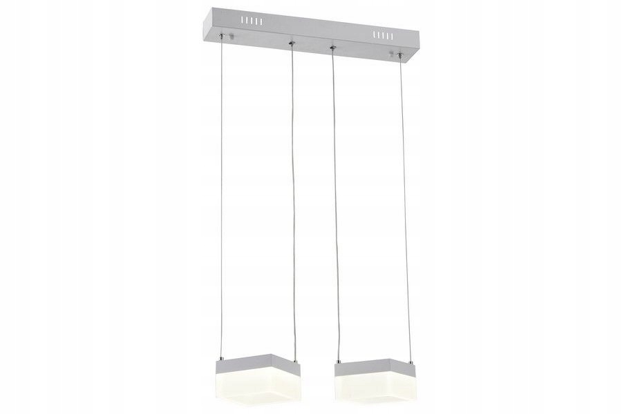 Dekorativní závěsná lampa, moderní stříbrná, dvojitá, Led do obývacího pokoje Reality