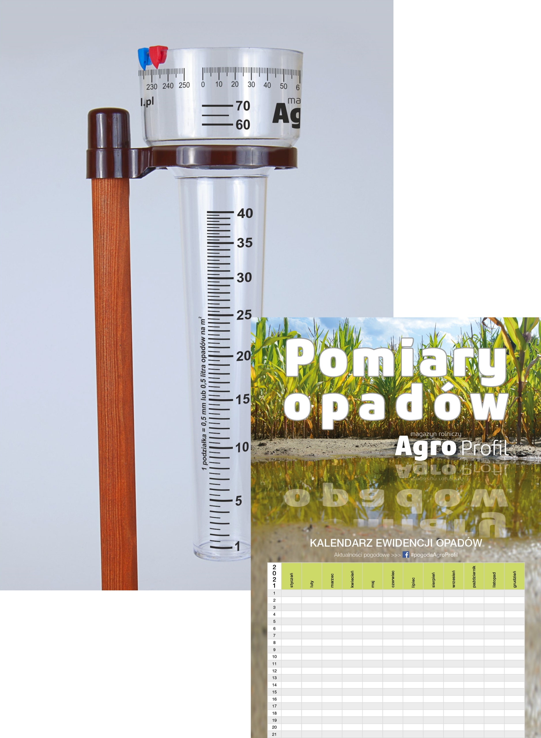 

Deszczomierz Premium oraz kalendarz pomiaru opadów