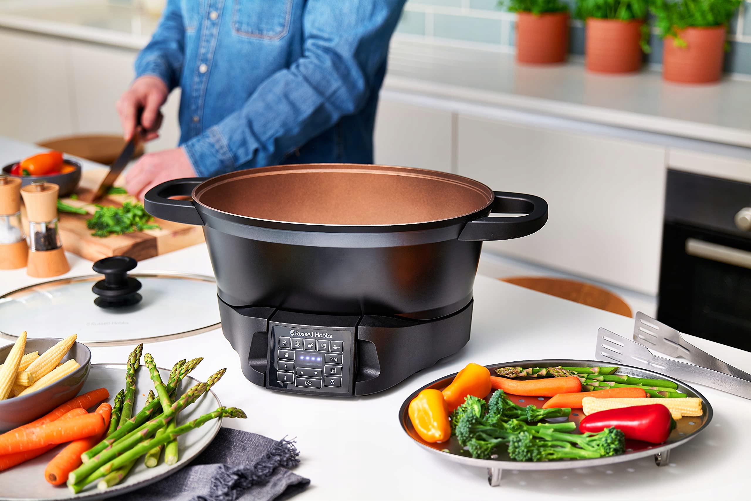 RUSSELL HOBBS Multicooker 6,5L 8 Funkcji Gotowania Wyświetlacz Cyfrowy — miniatura 3