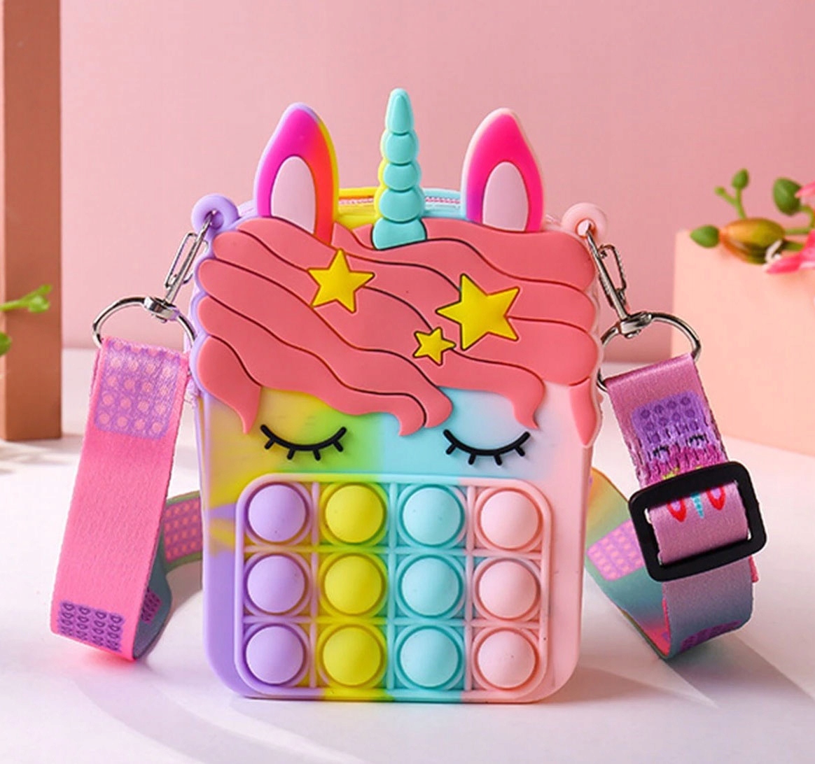 TOREBKA POP IT SASZETKA ZABAWKA SENSORYCZNA PUSH Materiał guma