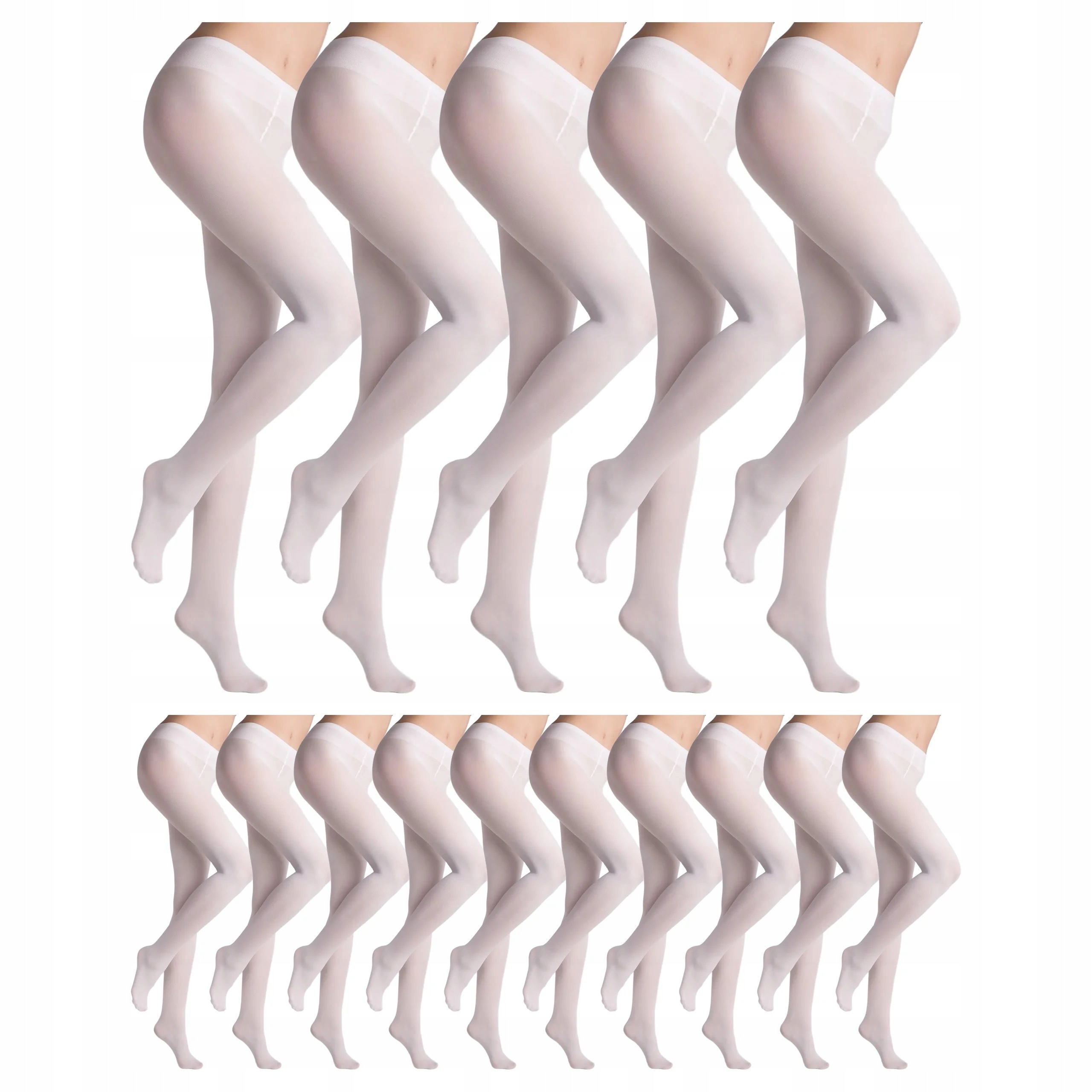 15 x Krycí punčocháče bez kalhotek Micro 60 den Marilyn Bianco 3-M
