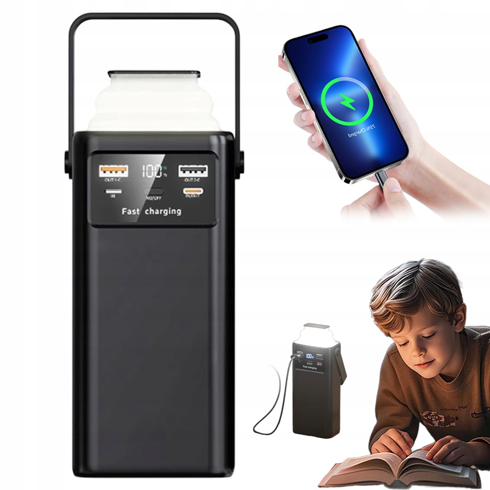 Power Bank 60000MAH 45W Pd Ładowarka Samochodowa Rozruchowa Power Delivery