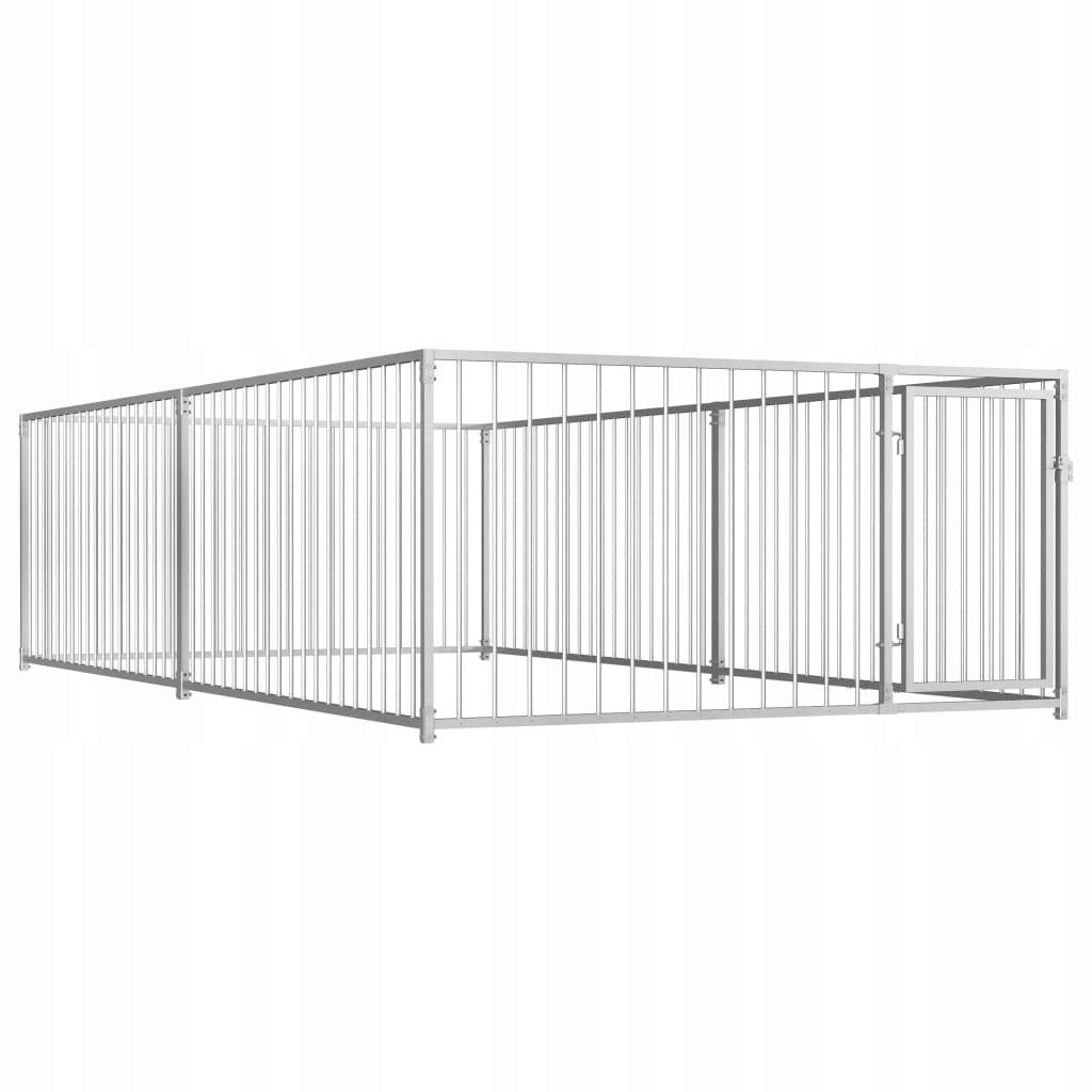 Levně Klec kov VidaXL střední pes 200 x 200 x 100 cm