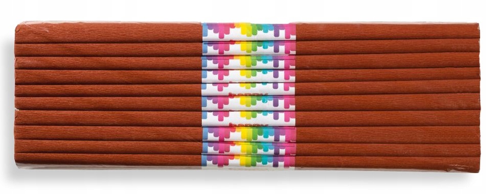 BIBUŁA MARSZCZONA 50x200cm brązowa 10sztuk HAPPY COLOR