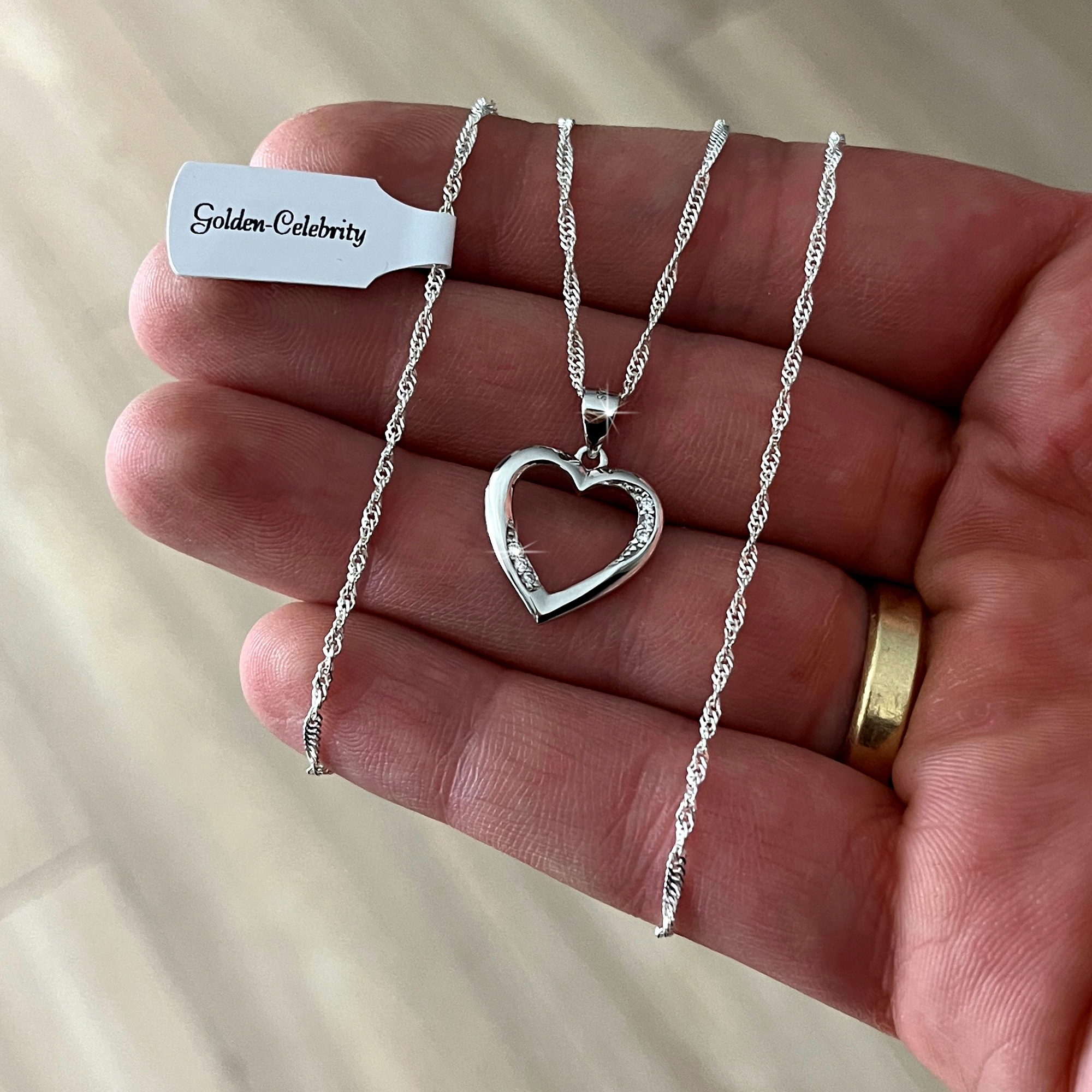 PREZENT NA ROCZEK DLA DZIEWCZYNKI PIĘKNY SREBRNY NASZYJNIK SERCE+DEDYKACJA Stan opakowania oryginalne