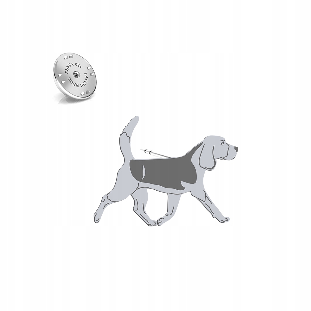 Beagle Odznak Stříbro925 Pin Šperky Dárek Dedikace Bonus