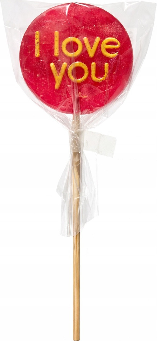 Levně Lízátka s ovocnou příchutí na Valentýna I Love You 20 g 42 kusů