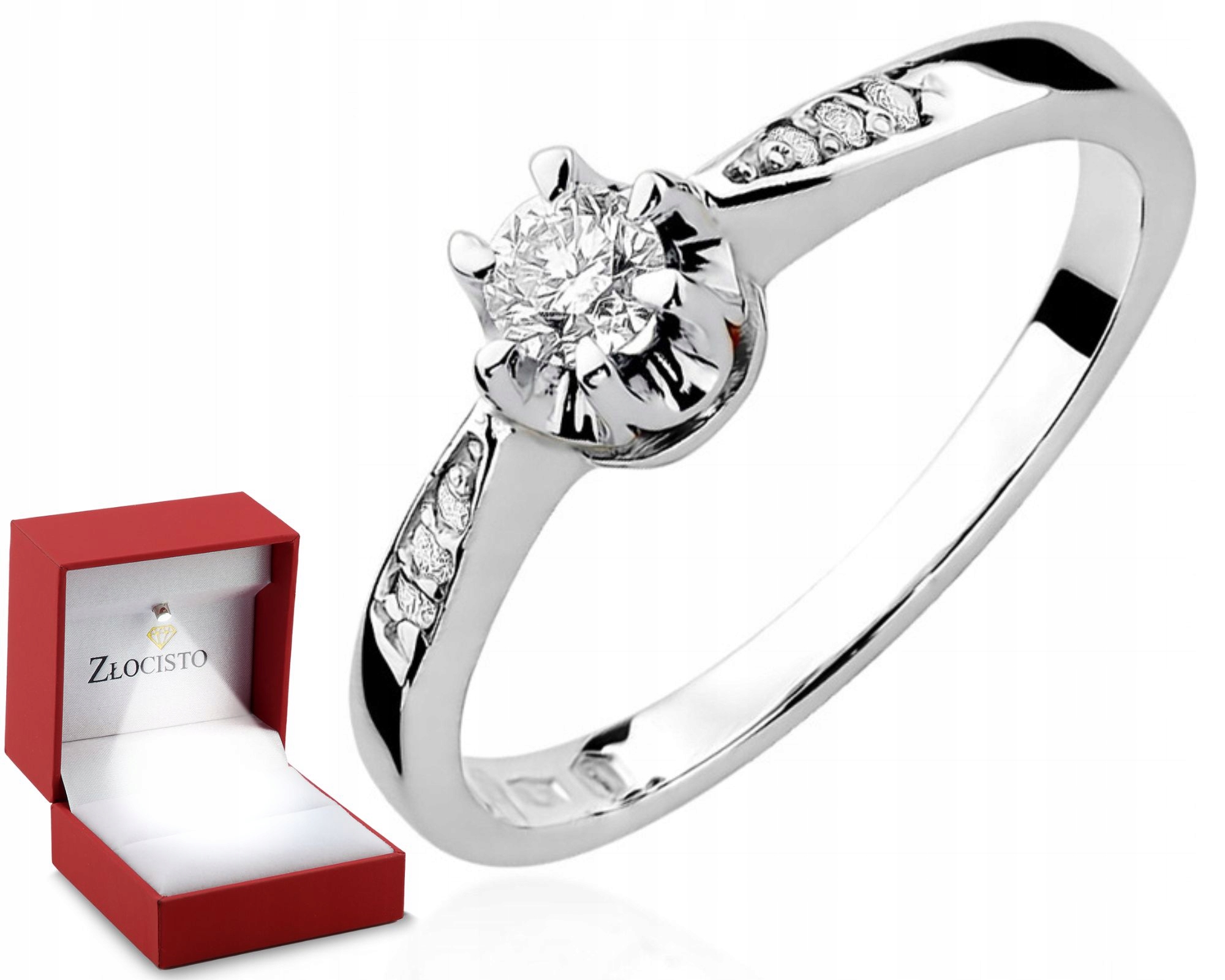 Prstýnek Brilianty bílé zlato 0,25 ct 585 Gravírování