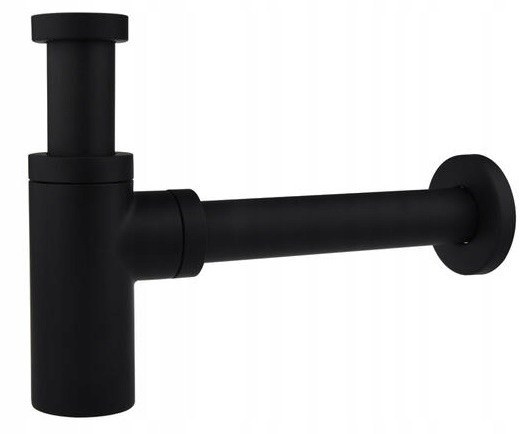 SYFON UMYWALKOWY BUTELKOWY CZARNY MAT 1/4' x 32 MM