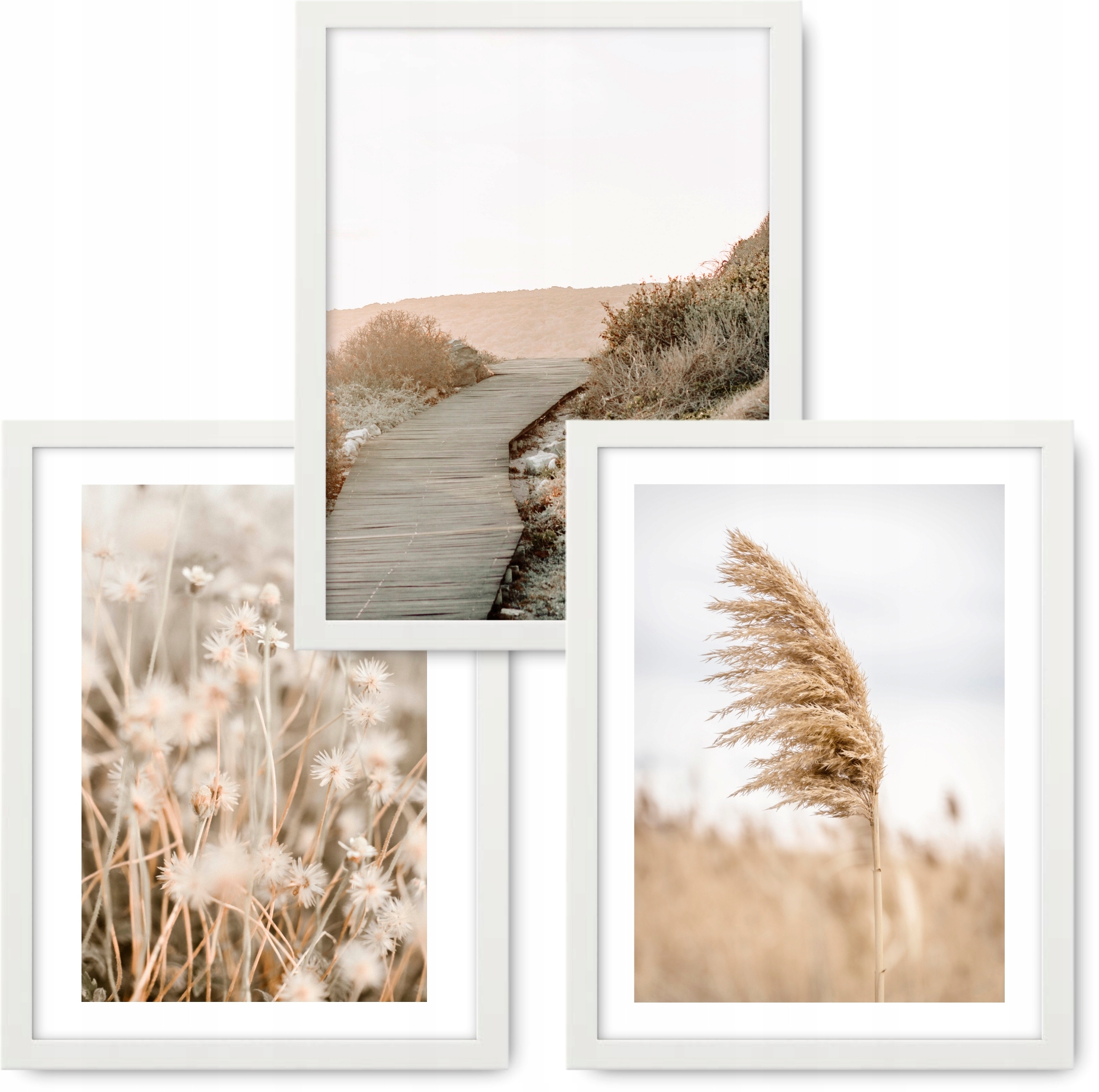 Boho 3 obrazy 33x43 Natura Béžové rámy Ikea #13