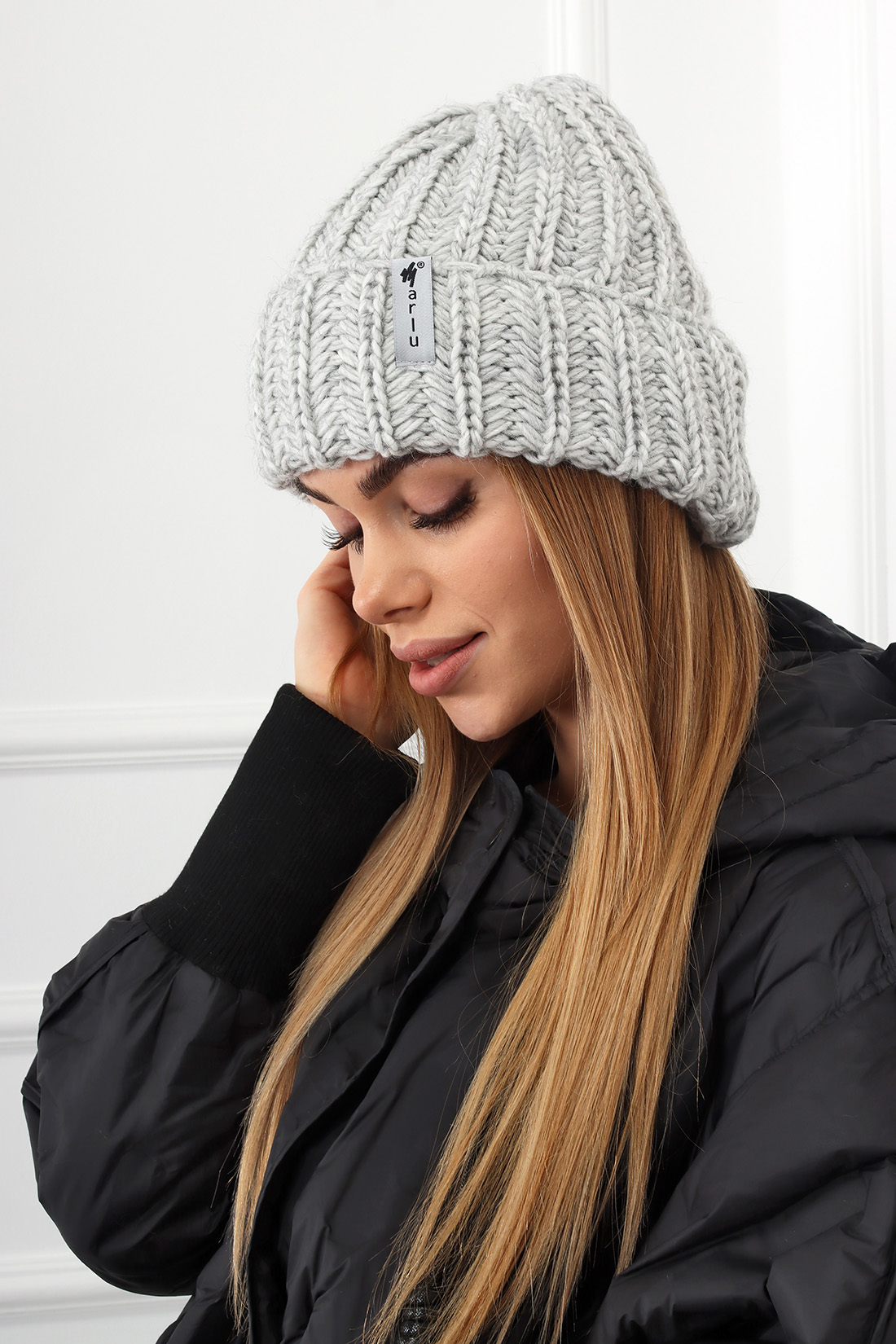 CZAPKA DAMSKA ZIMOWA CIEPŁA WYGODNA GRUBA KOBIECA MODNA SPORTOWA SZARY 2252 Kod producenta CZAPKA 2252 SZARY