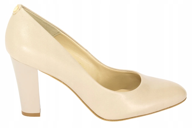 Béžové klasické dámské lodičky na podpatku Sala 37