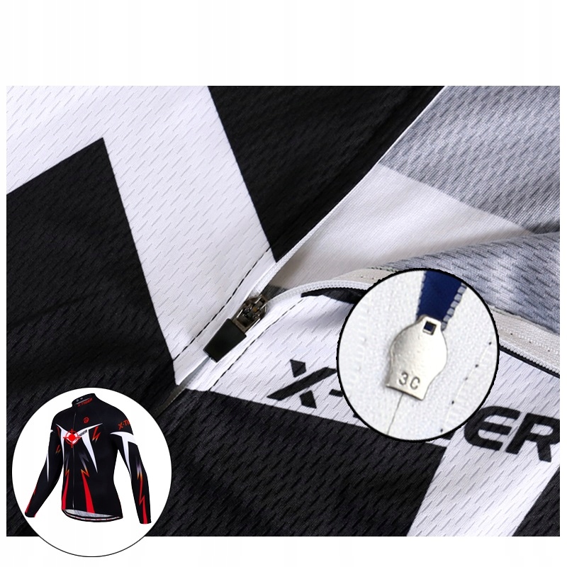 KOSZULKA NA ROWER TERMOAKTYWNA Z ODBLASKIEM TERMO Rozmiar 4XL