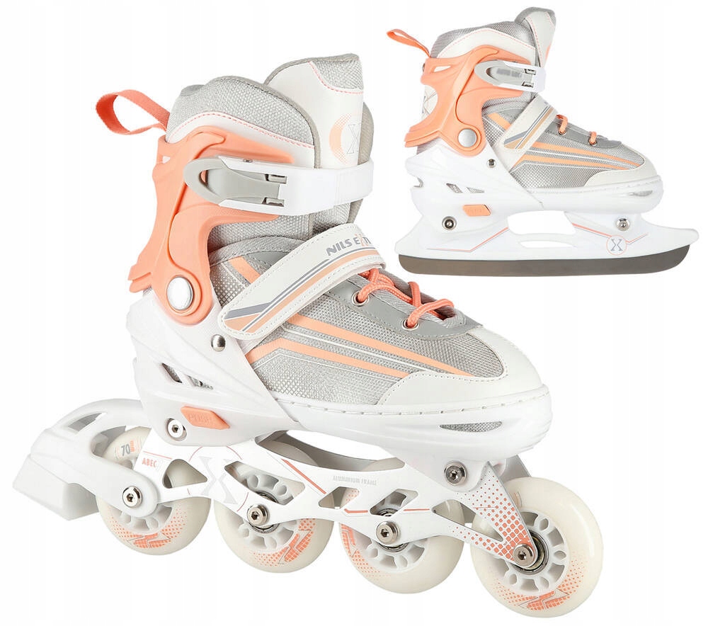 Nils 2v1 Brusle 2v1 Kolečkové Brusle Rekreační Brusle Na Led s regulací Dámské